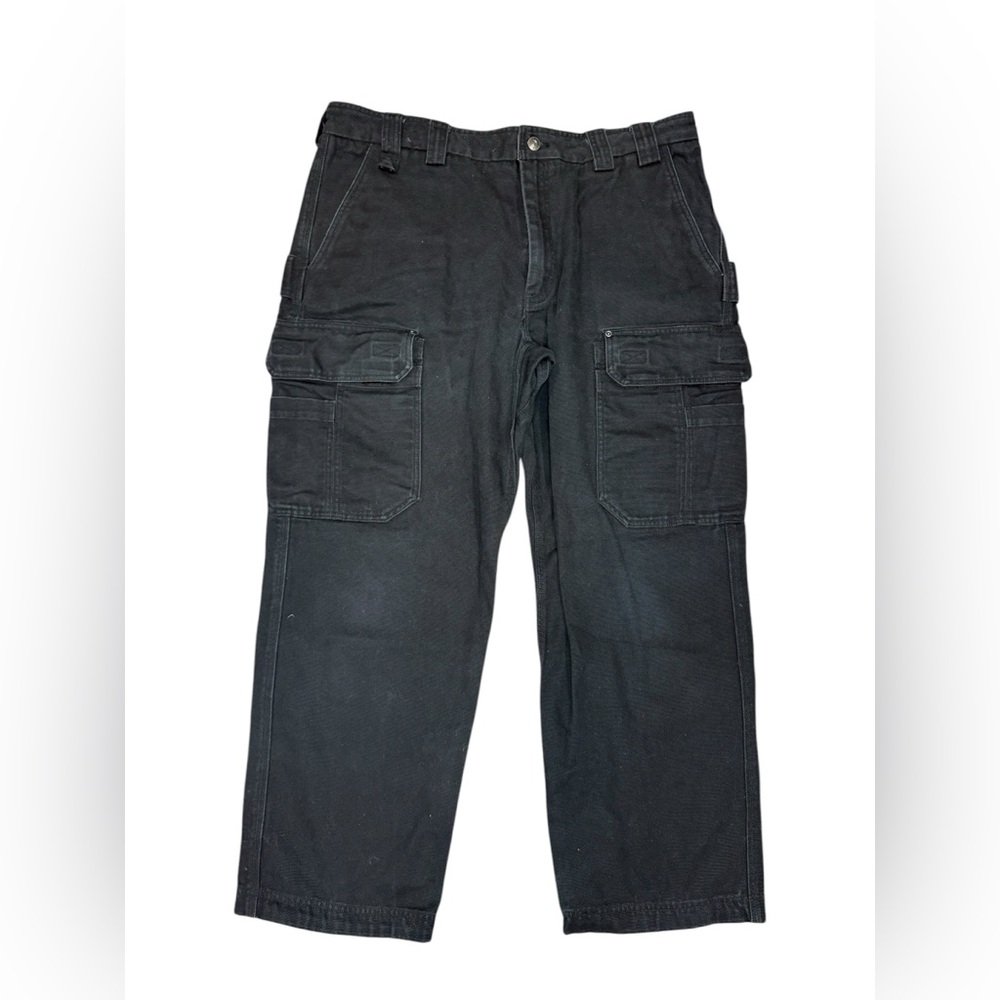 Duluth Trading Co Black Canvas‎ Cargo Pants for Men Size 40x30